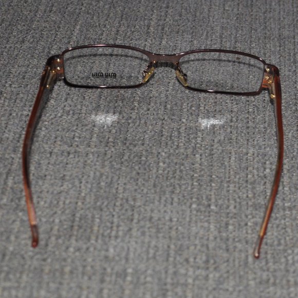 Miu Miu Pink Metal Rectangle Frames Glasses No Box VMU51G 49-16 ZWU-101 135 - Picture 3 of 7